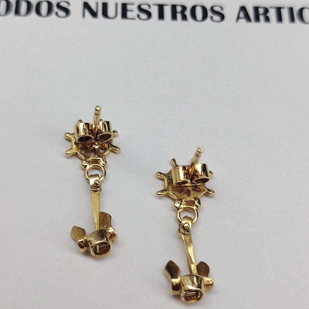 BROQUELES PAR ORO 14 K 2.5 GRMS (SEMINUEVO)