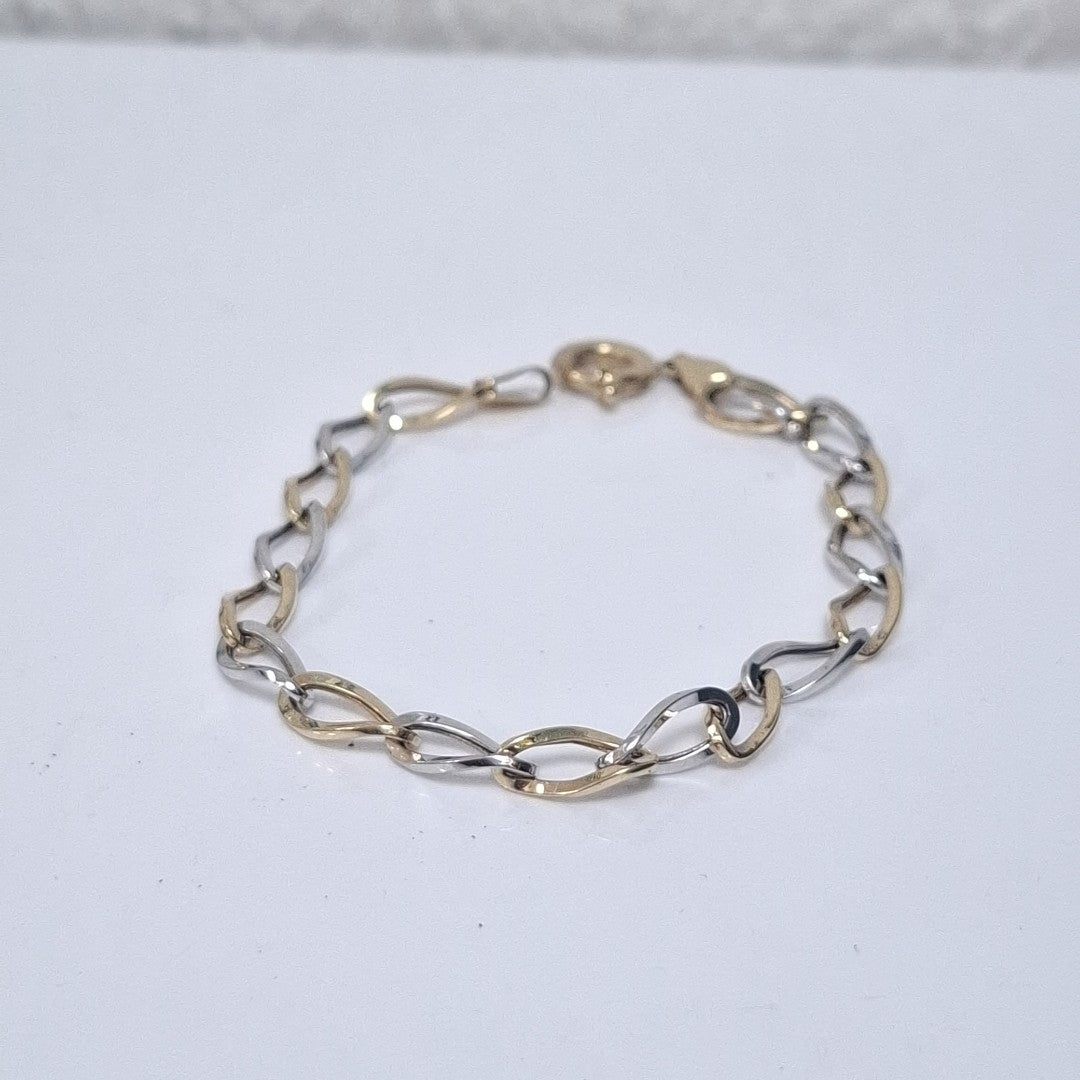 PULSERA ORO, ORO COMBINADO 14 K 3.2 GRMS (SEMINUEVO)