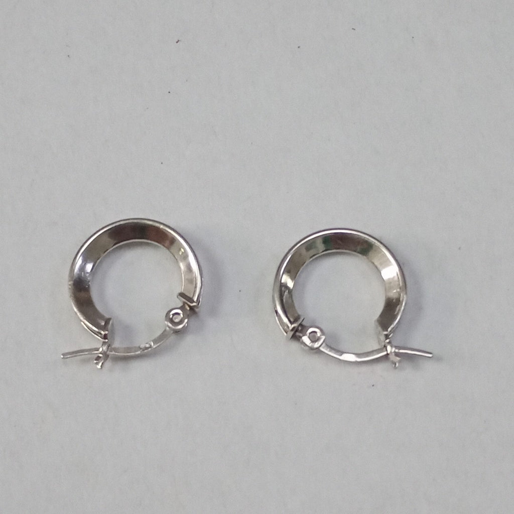 ARRACADAS PAR ORO, ORO BLANCO 14 K 1.6 GRMS (SEMINUEVO)