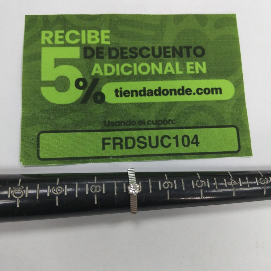 SOLITARIO ORO BLANCO 10 K 2.2 GRMS (SEMINUEVO)