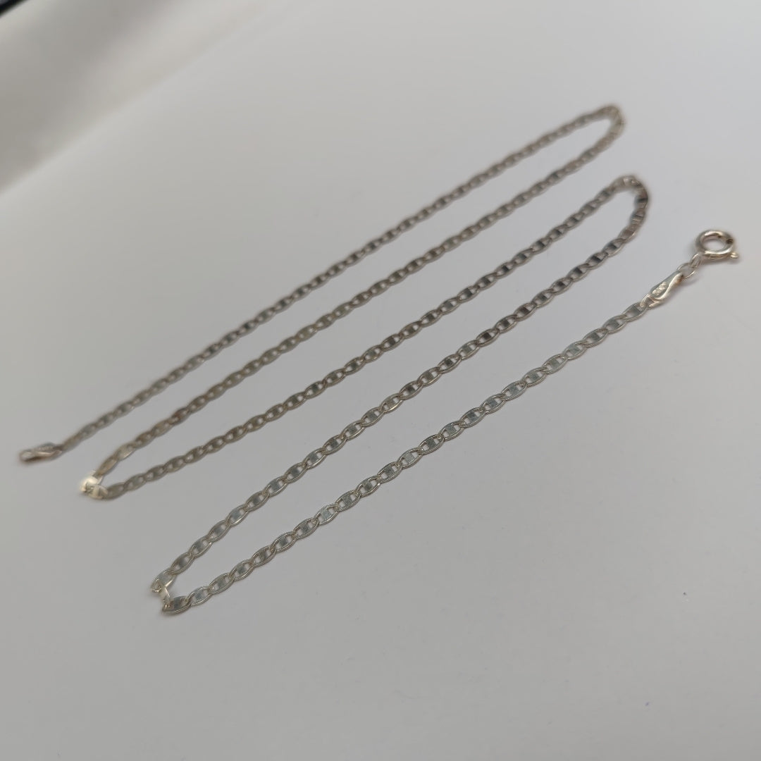 CADENA TEJIDO ESPEJO PLATA .925 55 CM 3.8 GR (NUEVO)