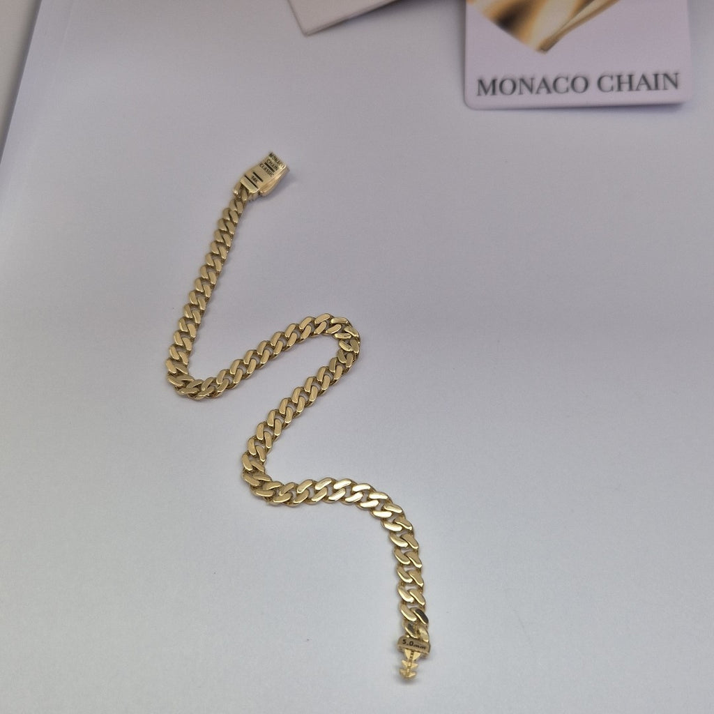PULSERA CABALLERO MONACO ORO 14K 6.3 (NUEVO)