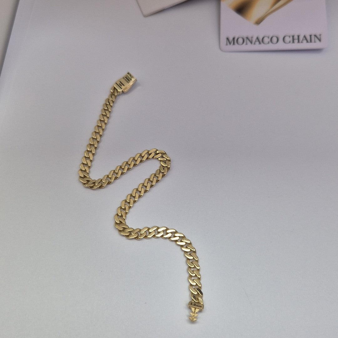 PULSERA CABALLERO MONACO ORO 14K 6.3 (NUEVO)