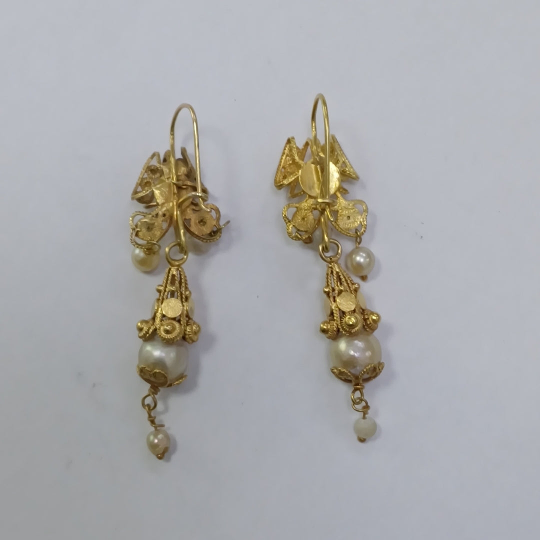 ARETES PAR ORO 10 K 7,20 GRMS (SEMINUEVO)