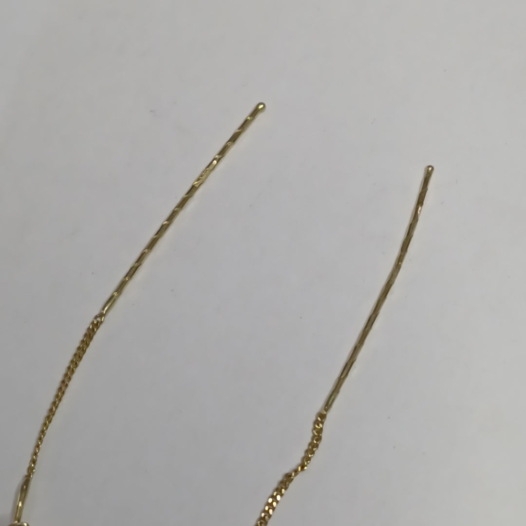 ARETES PAR ORO 14 K 1,20 GRMS (SEMINUEVO)