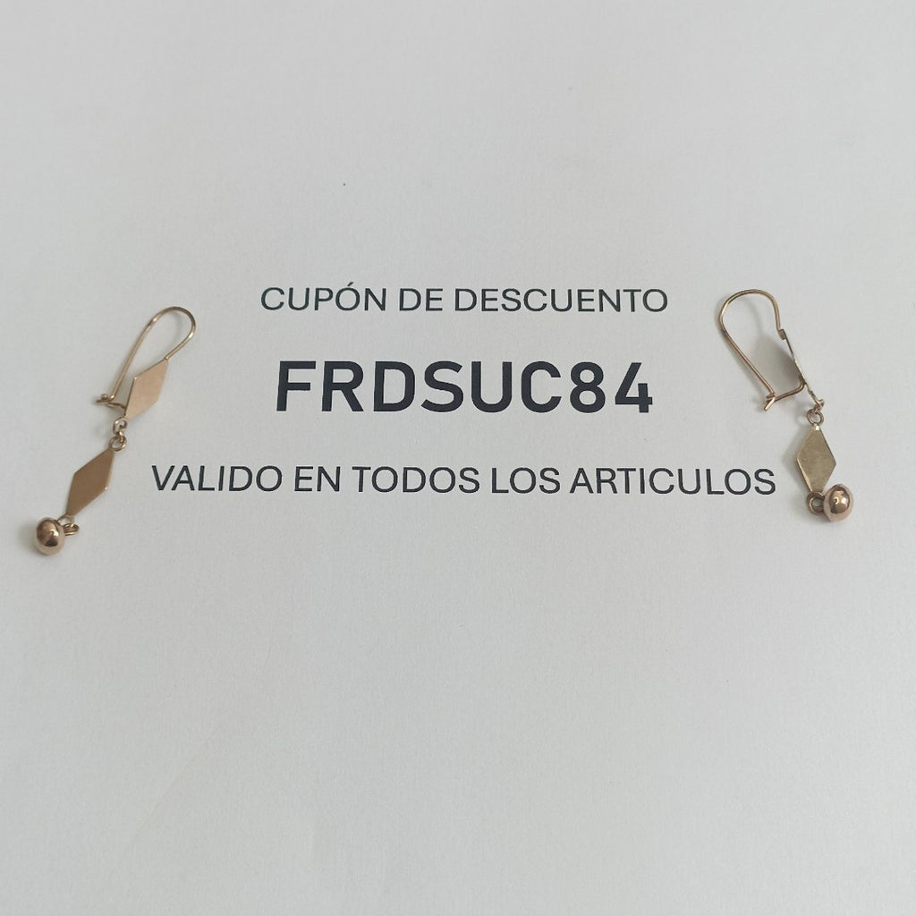 ARETES PAR ORO 8 K 2,30 GRMS (SEMINUEVO)