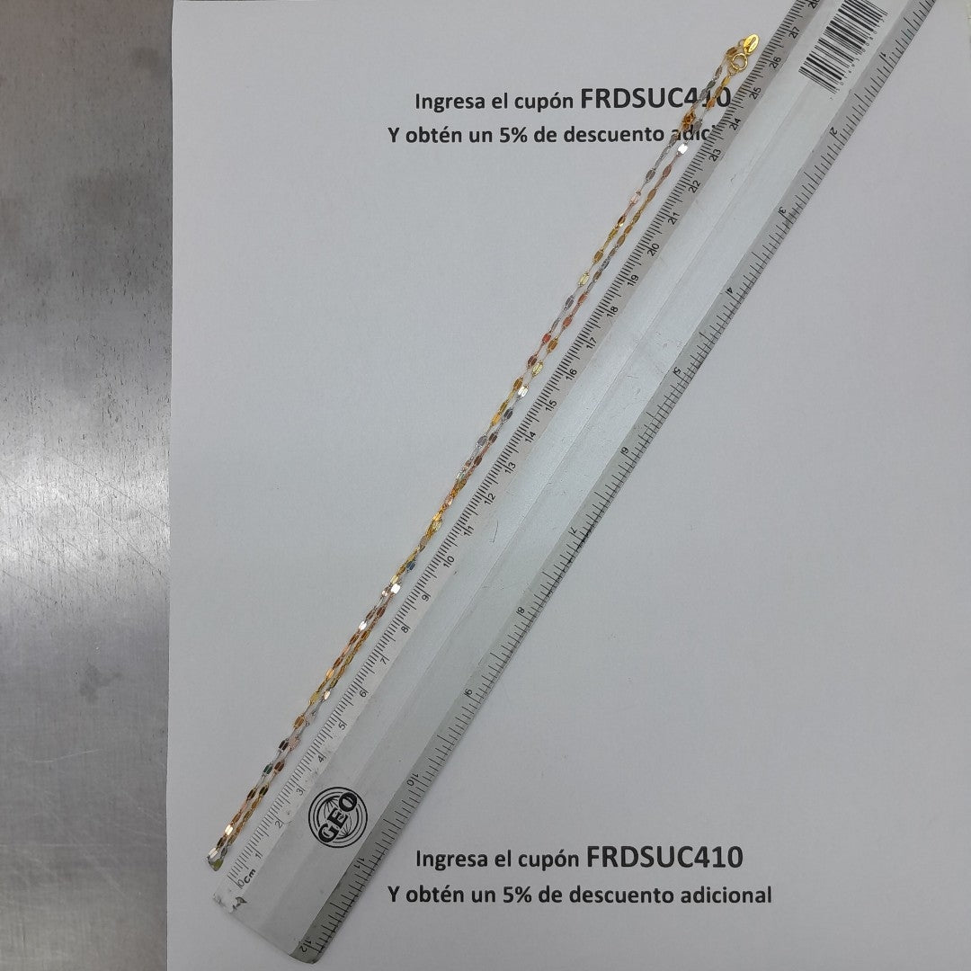 CADENA ORO COMBINADO 10 K 1,90 GRMS (SEMINUEVO)
