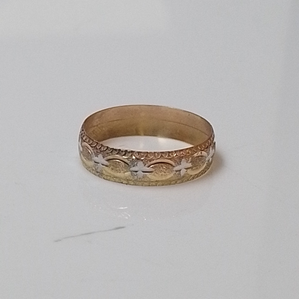 ARGOLLA ORO, ORO COMBINADO 10 K 1.4 GRMS (SEMINUEVO)