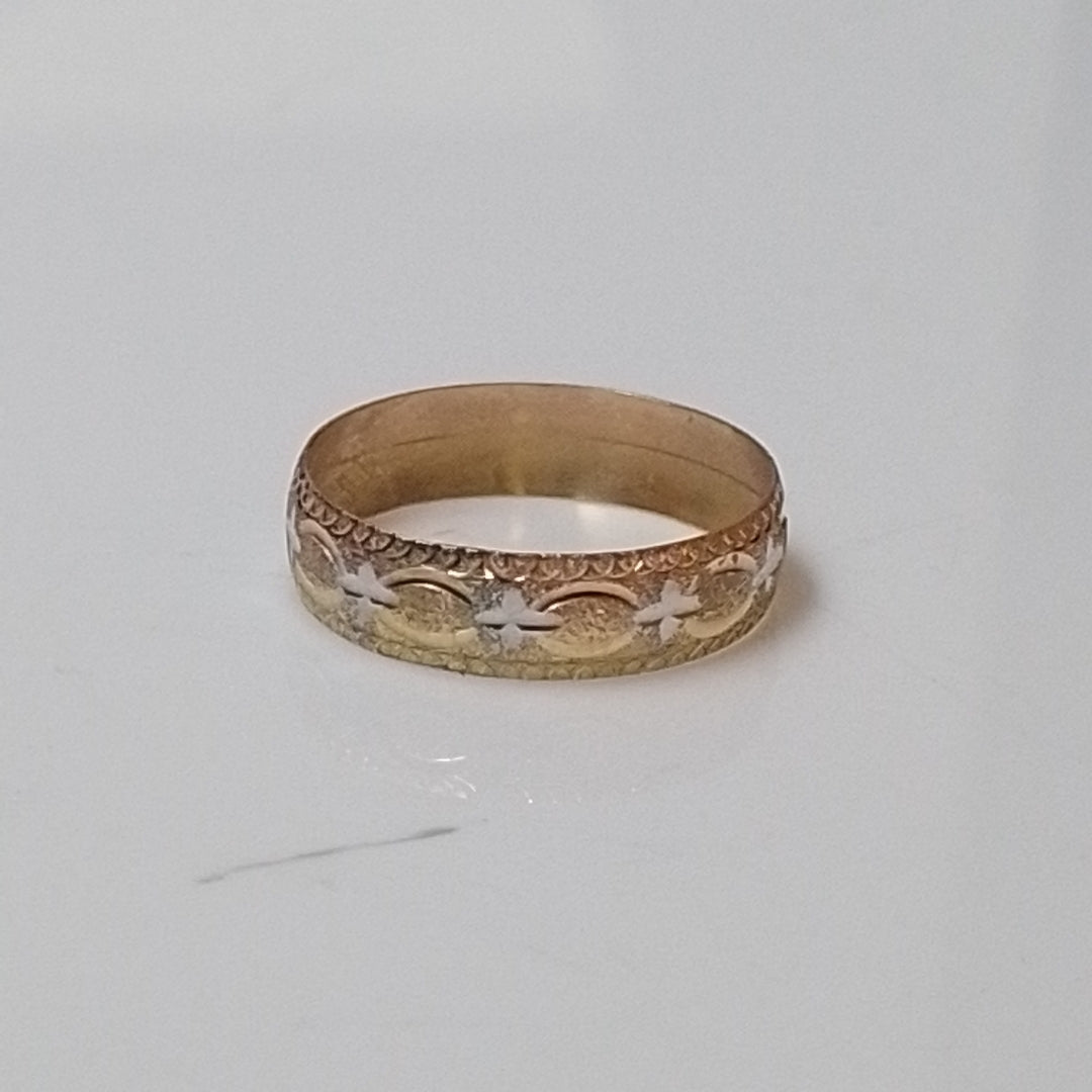 ARGOLLA ORO, ORO COMBINADO 10 K 1.4 GRMS (SEMINUEVO)