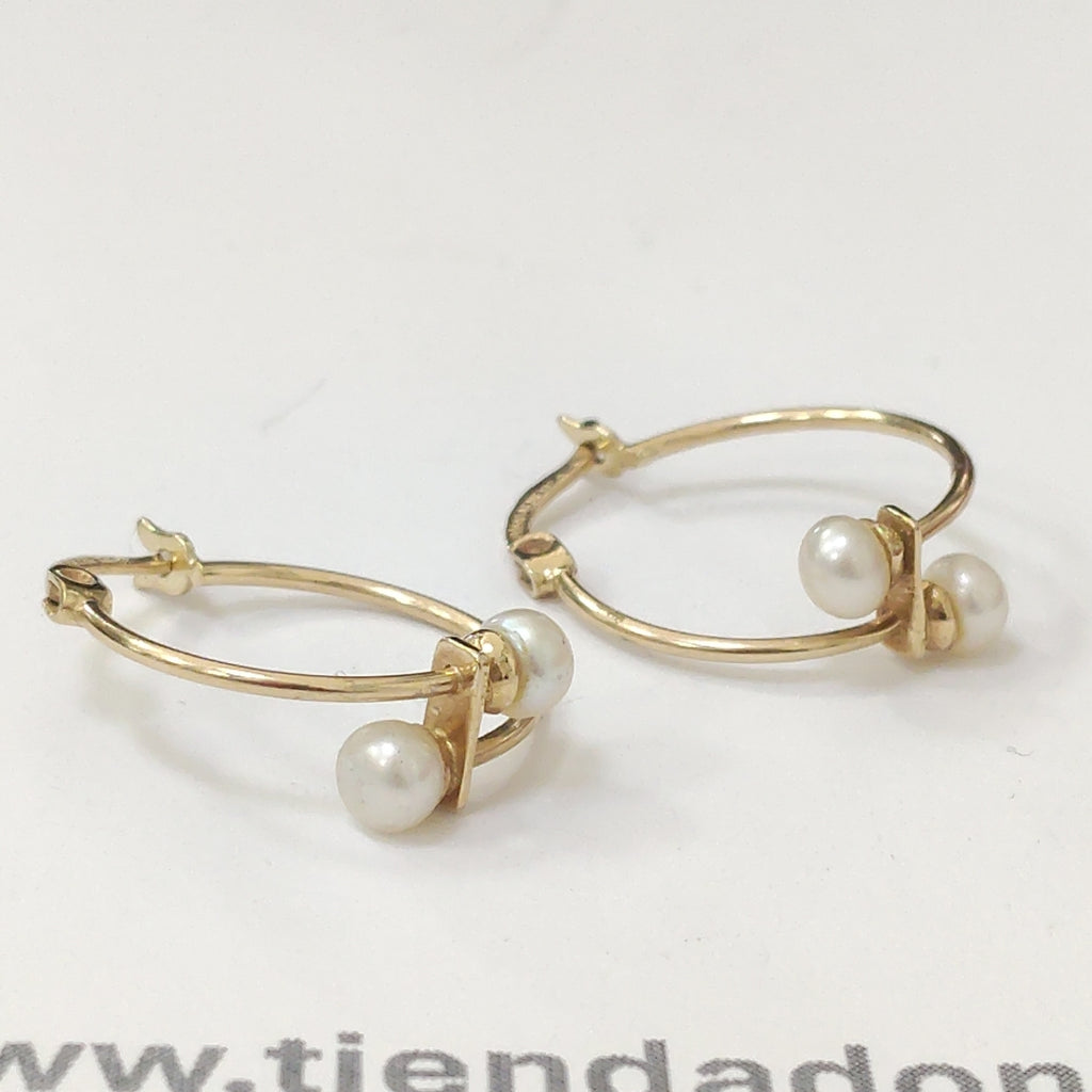 ARETES PAR ORO 14 K 2,00 GRMS (SEMINUEVO)