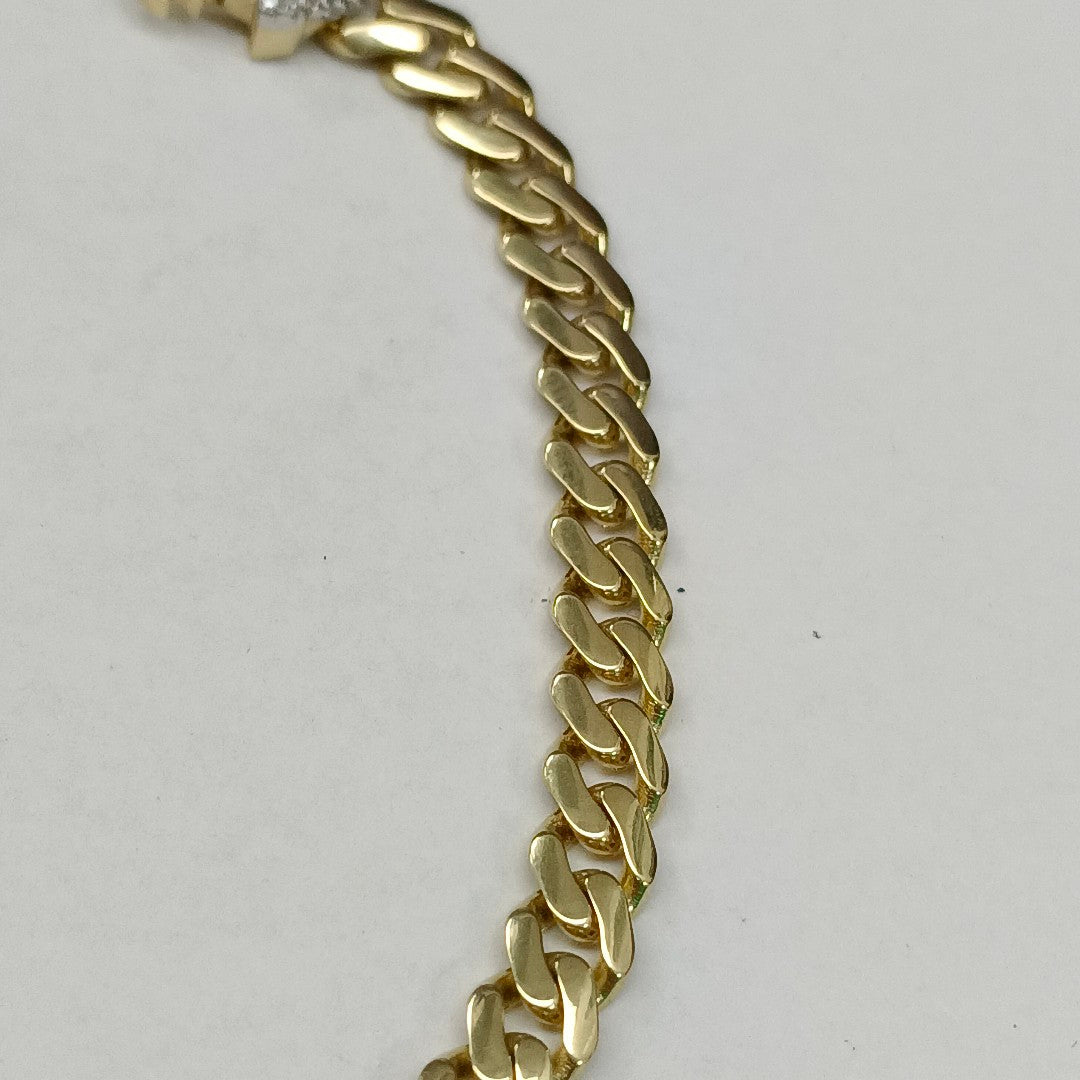 PULSERA CABALLERO MONACO ORO 14K 6 (NUEVO)