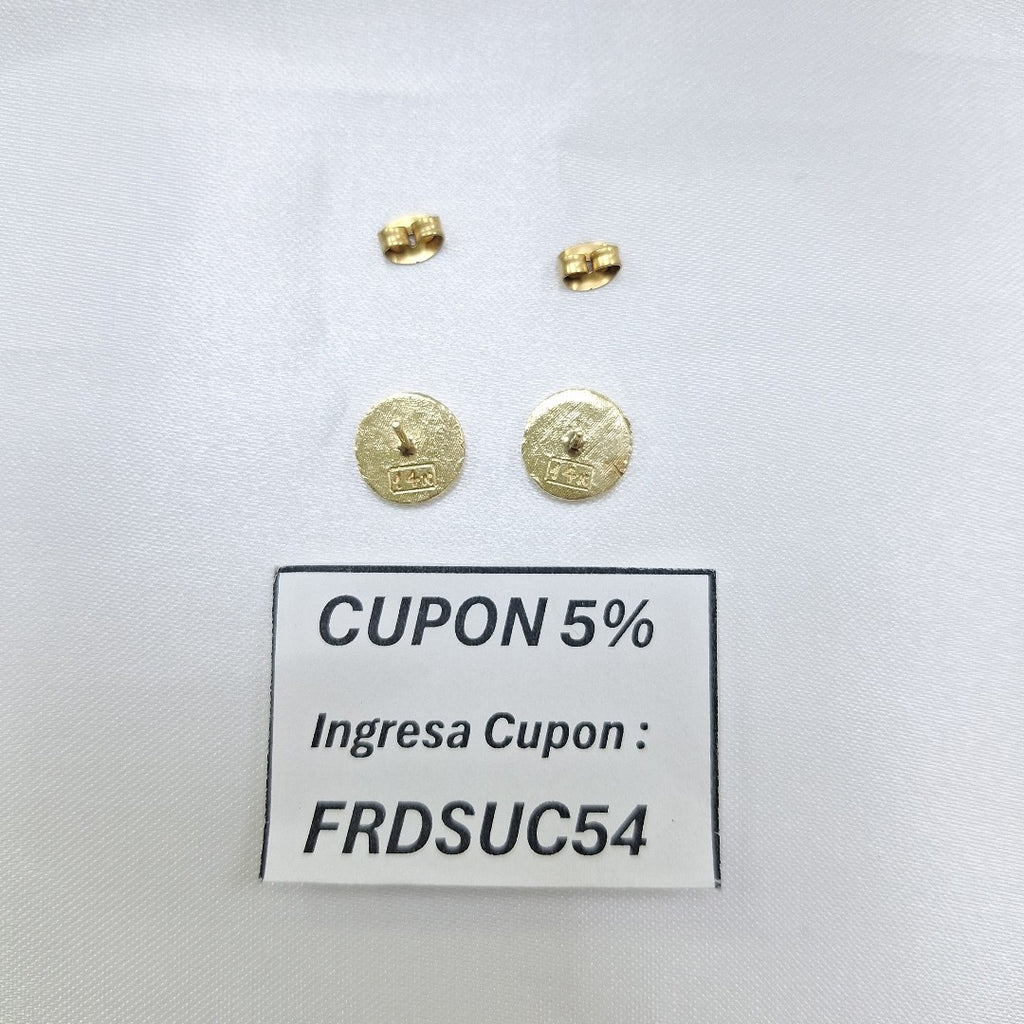 BROQUELES PAR ORO 14 K 3,40 GRMS (SEMINUEVO)