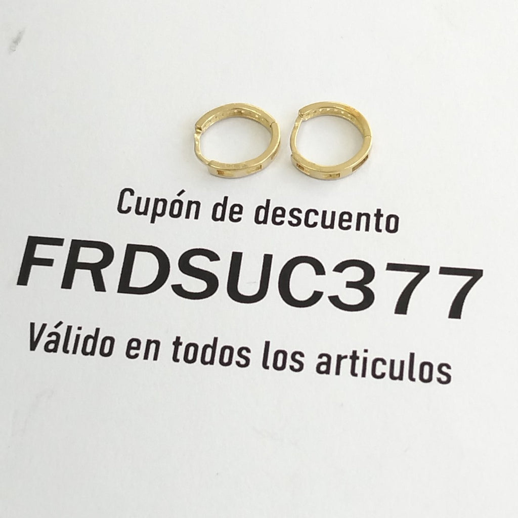 ARETES PAR ORO 14 K 1.2 GRMS (SEMINUEVO)