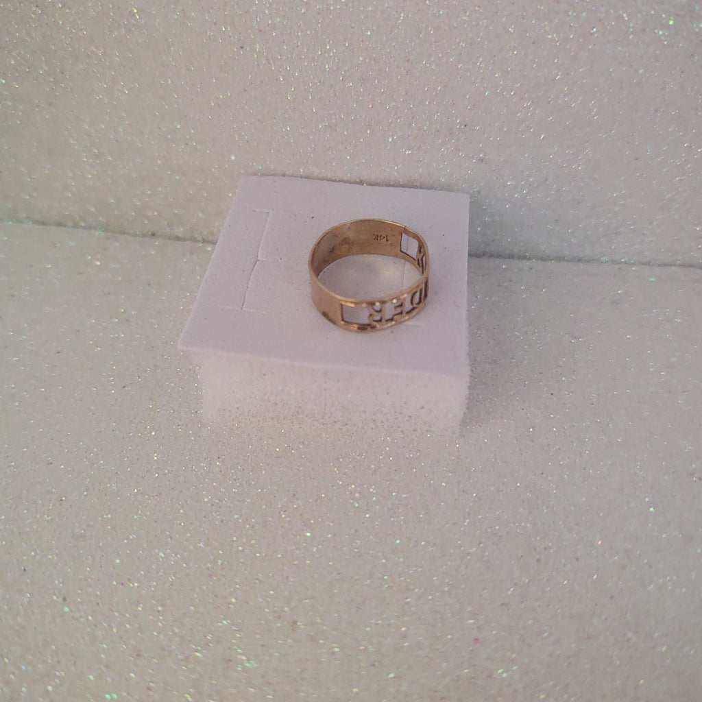 ANILLO DE GRADUACIÓN ORO 10 K 1 GRMS (SEMINUEVO)