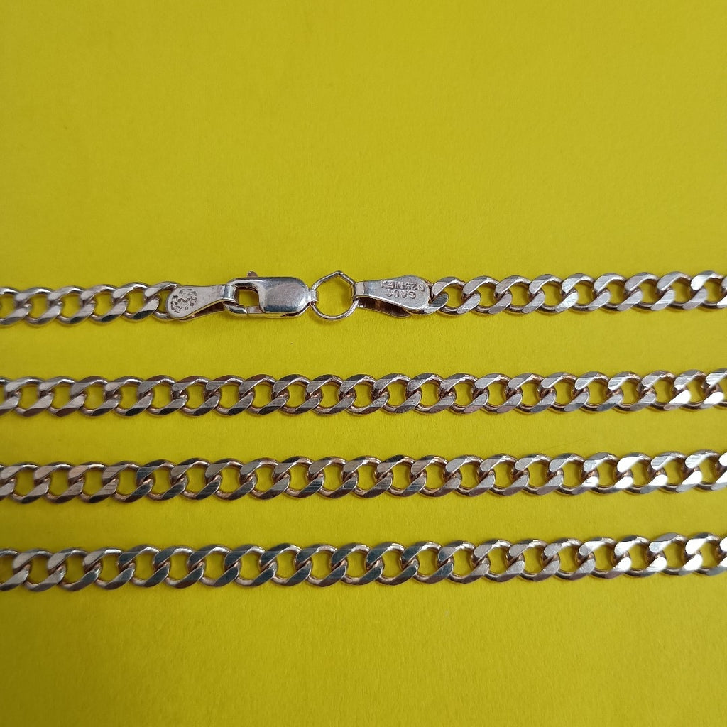 CADENA TEJIDO BARBADO PLATA .925 60 CM 13.6 GR (NUEVO)