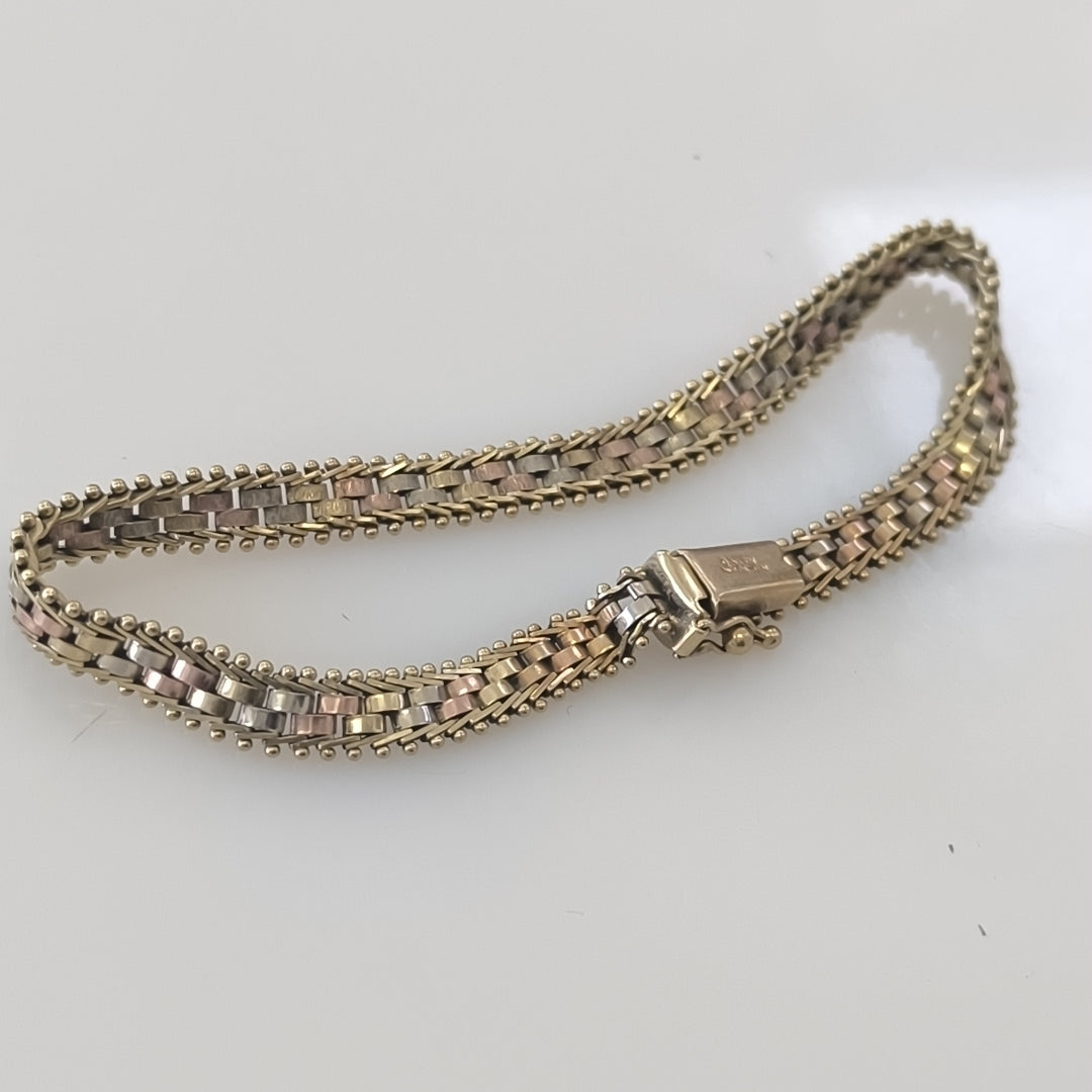 PULSERA ORO COMBINADO 14 K 18.3 GRMS (SEMINUEVO)