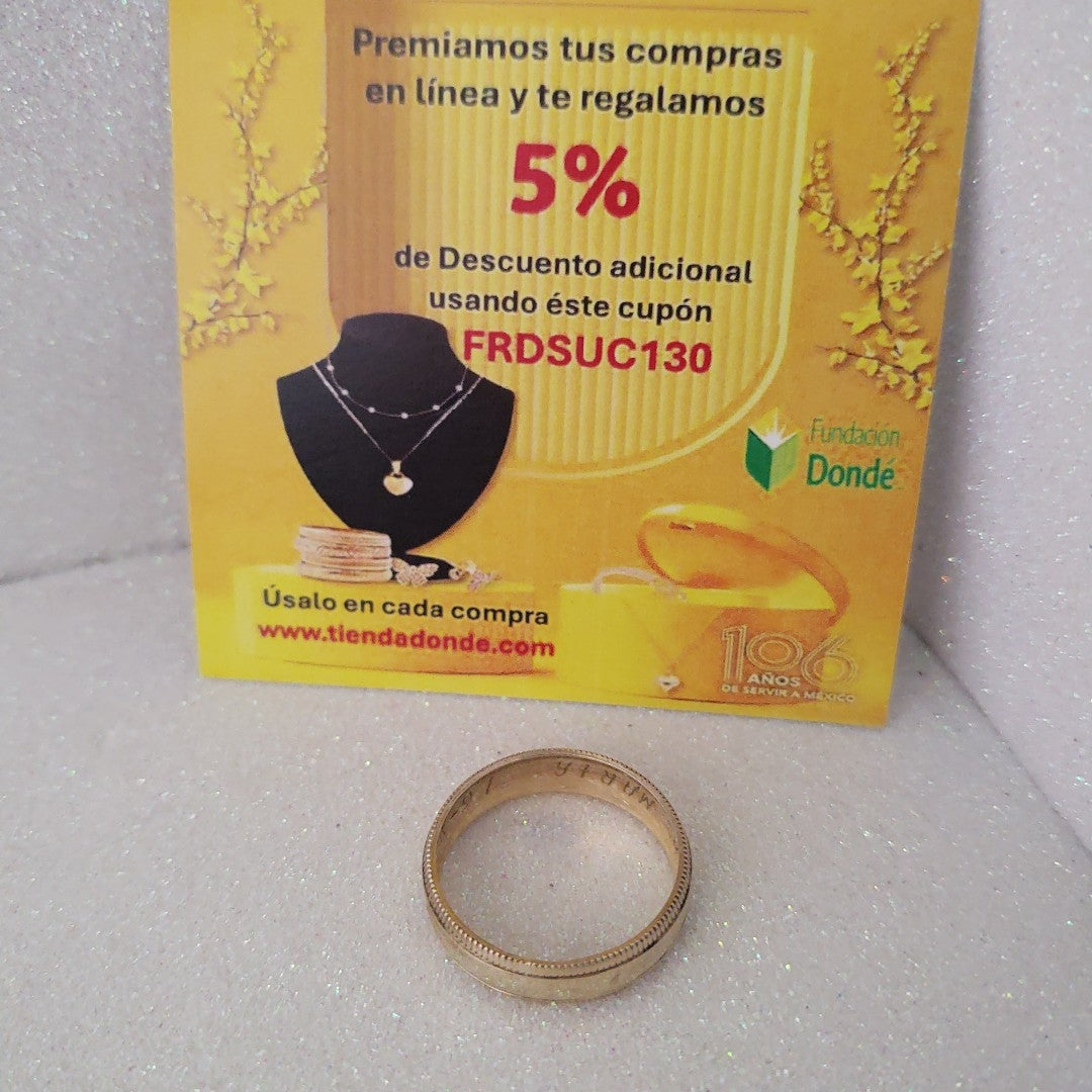 ARGOLLA ORO 10 K 3.5 GRMS (SEMINUEVO)