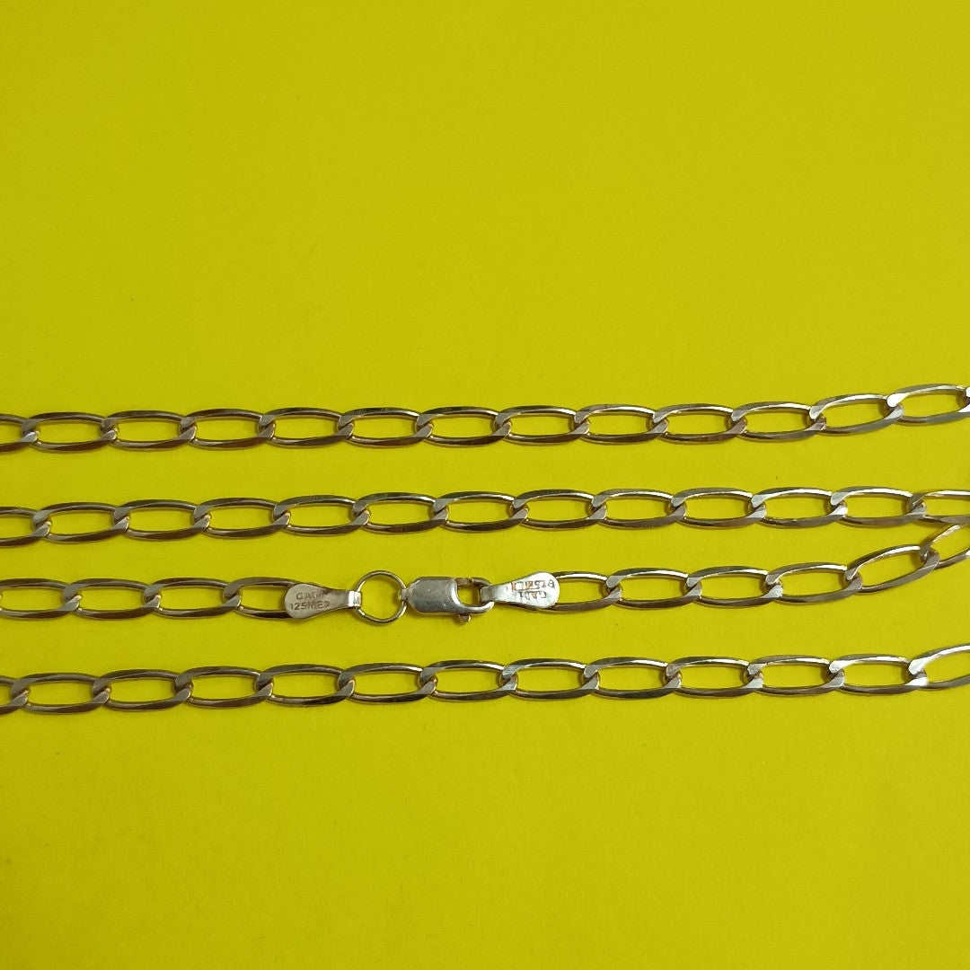 CADENA TEJIDO ESLABONES PLATA .925 60 CM 10.6 GR (NUEVO)