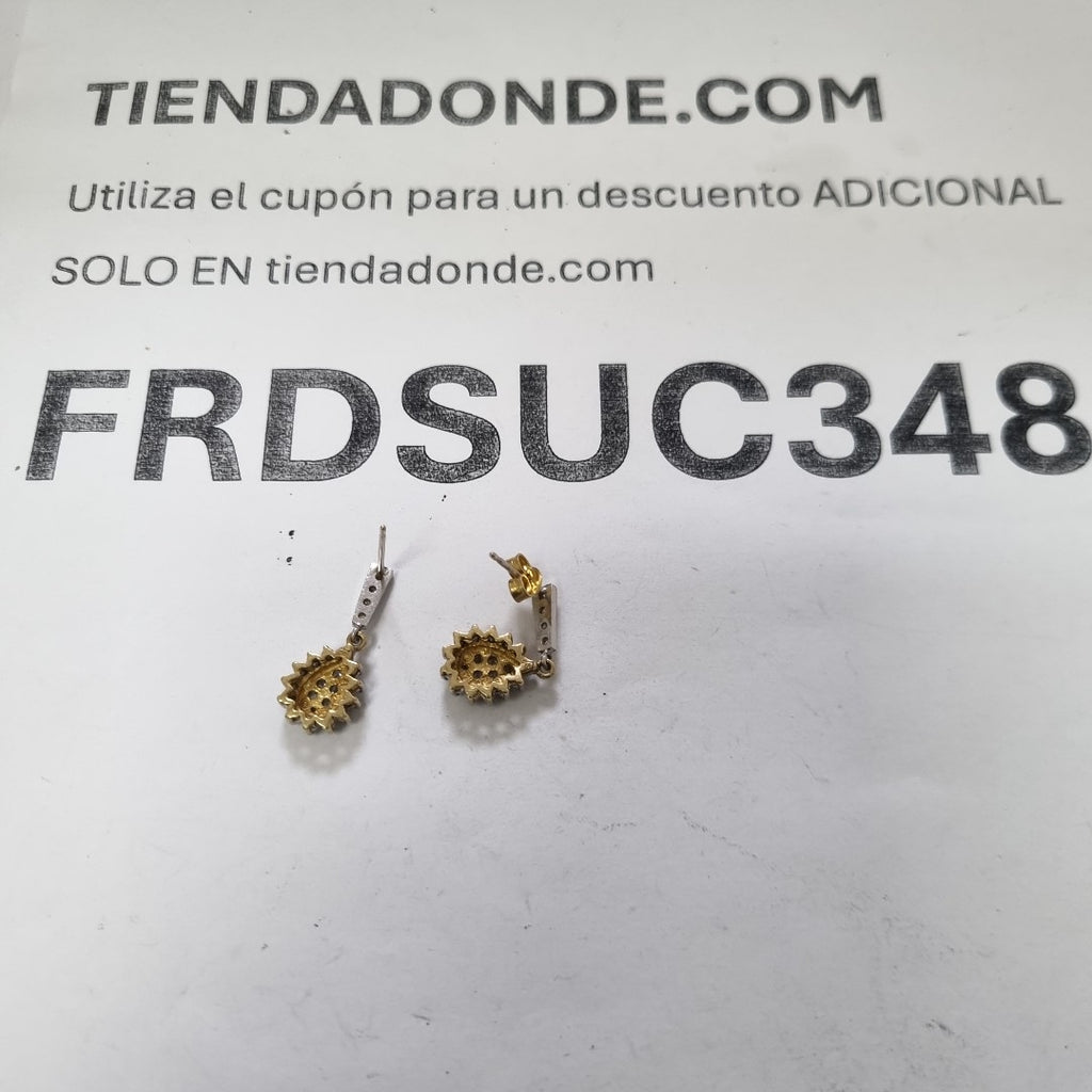ARETES PAR ORO COMBINADO 10 K 2.6 GRMS (SEMINUEVO)