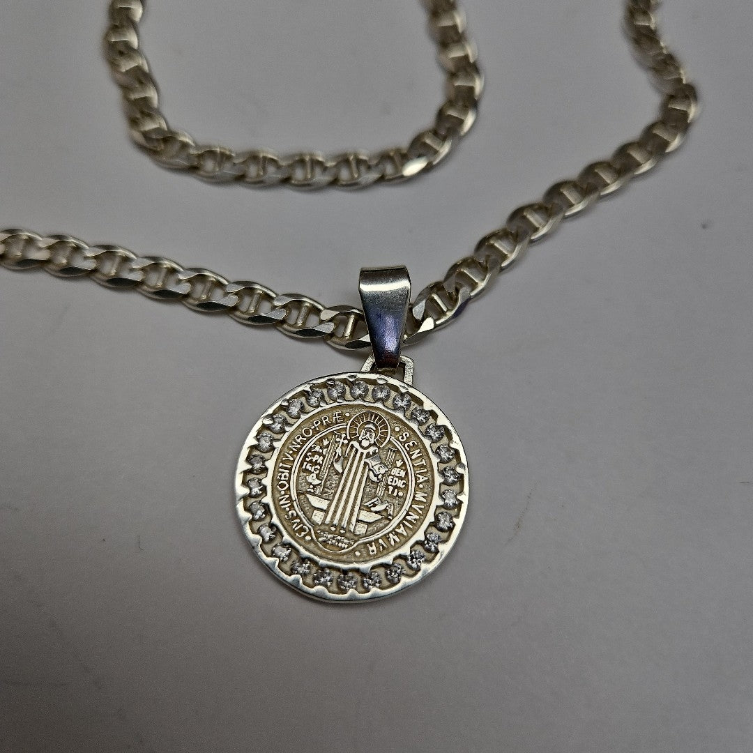 CADENA, DIJE PLATA 23 GRMS (SEMINUEVO)