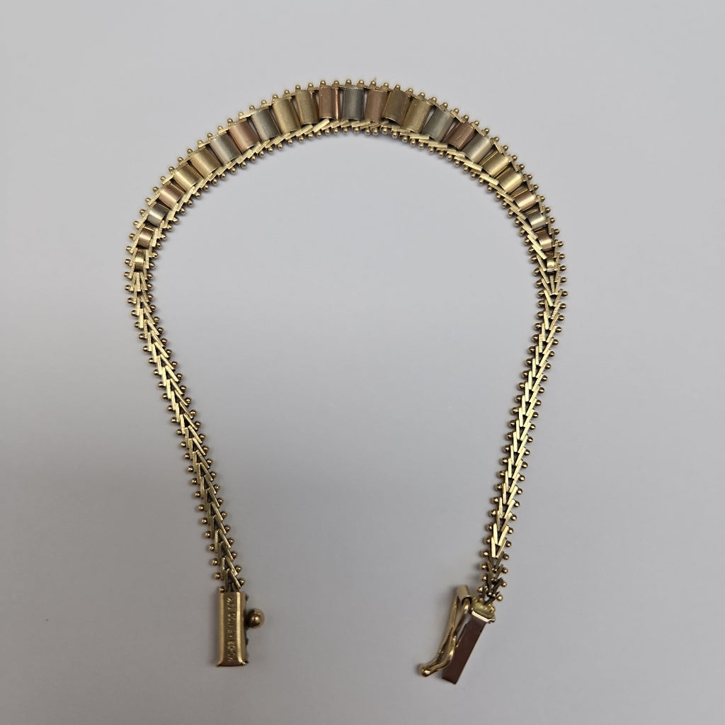 PULSERA ORO COMBINADO 14 K 7.1 GRMS (SEMINUEVO)