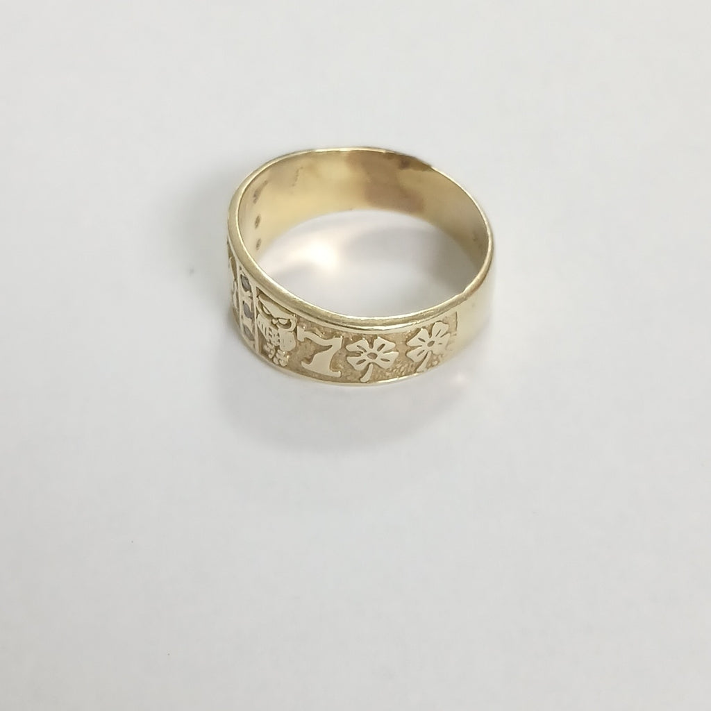 ARGOLLA DE LA SUERTE ORO 14 K 4.6 GRMS (SEMINUEVO)