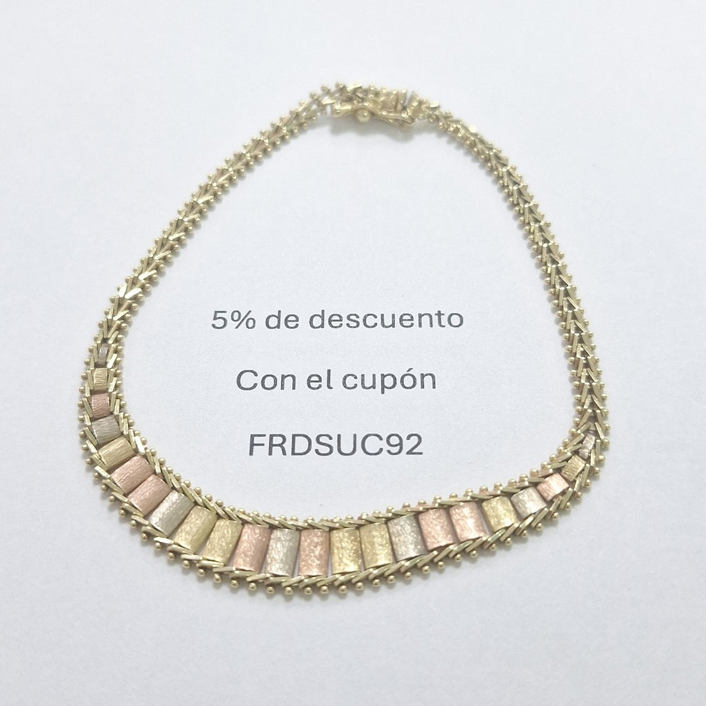 PULSERA ORO,ORO COMBINADO 14 K 8,40 GRMS (SEMINUEVO)