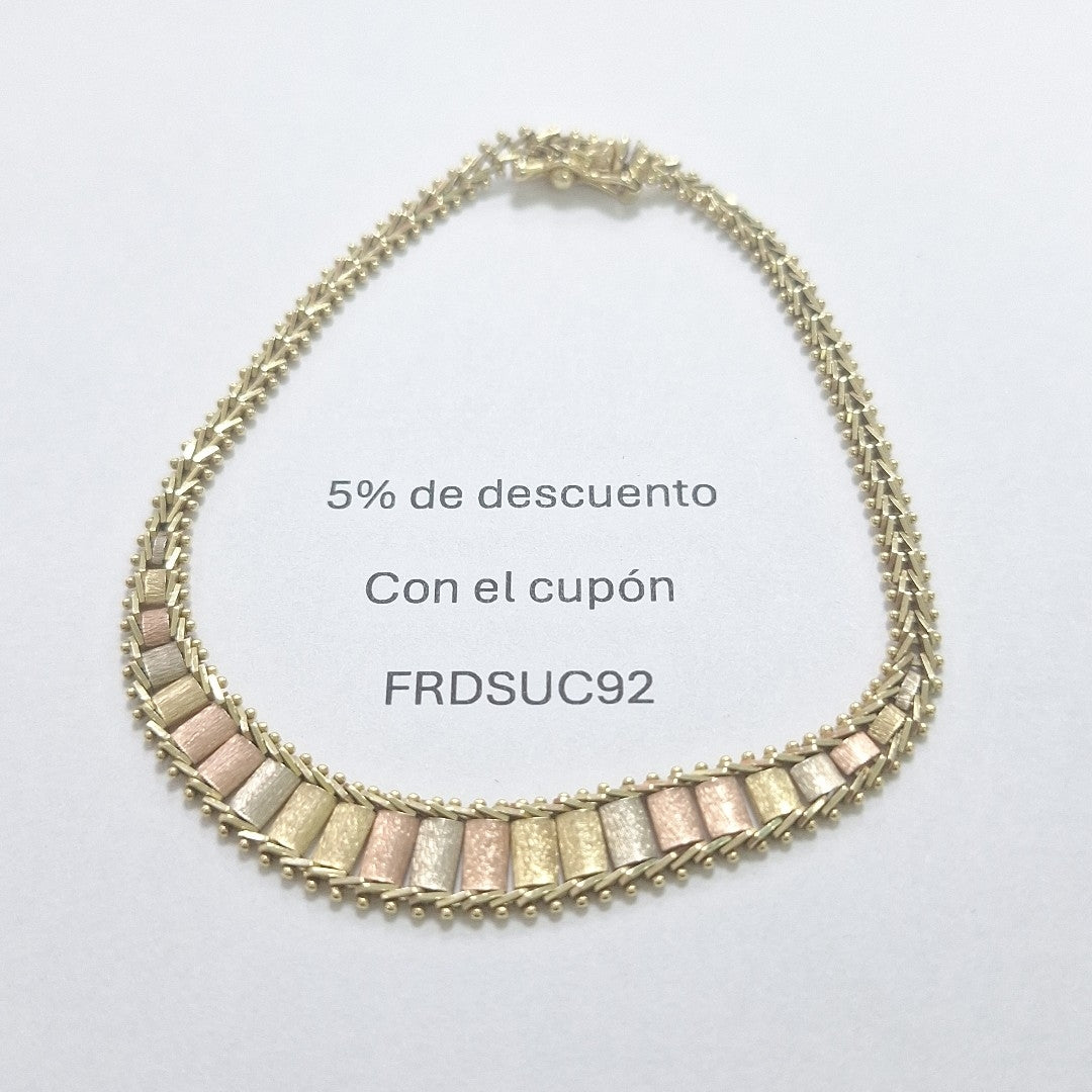 PULSERA ORO,ORO COMBINADO 14 K 8,40 GRMS (SEMINUEVO)