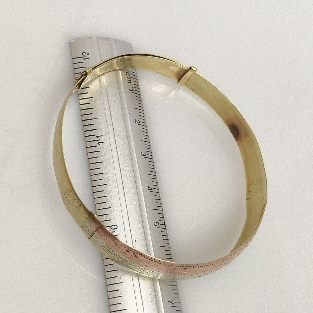 PULSERA RIGIDA ORO,ORO COMBINADO 10 K 8,70 GRMS (SEMINUEVO)