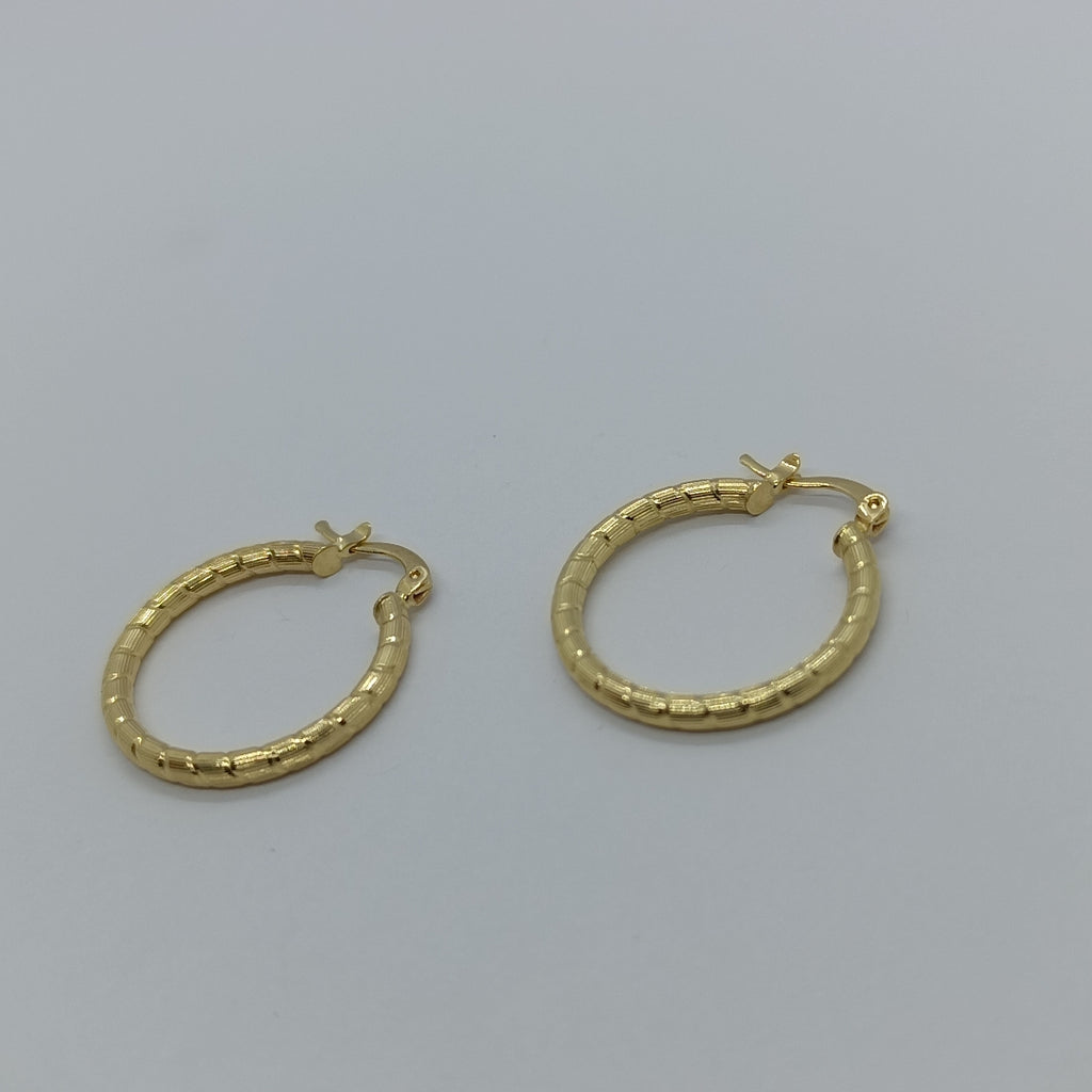 ARETES ARRACADAS LABRADAS 14K 3.3 GR (NUEVO)