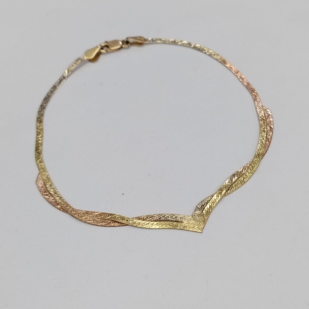 PULSERA ORO COMBINADO 14 K 2,70 GRMS (SEMINUEVO)