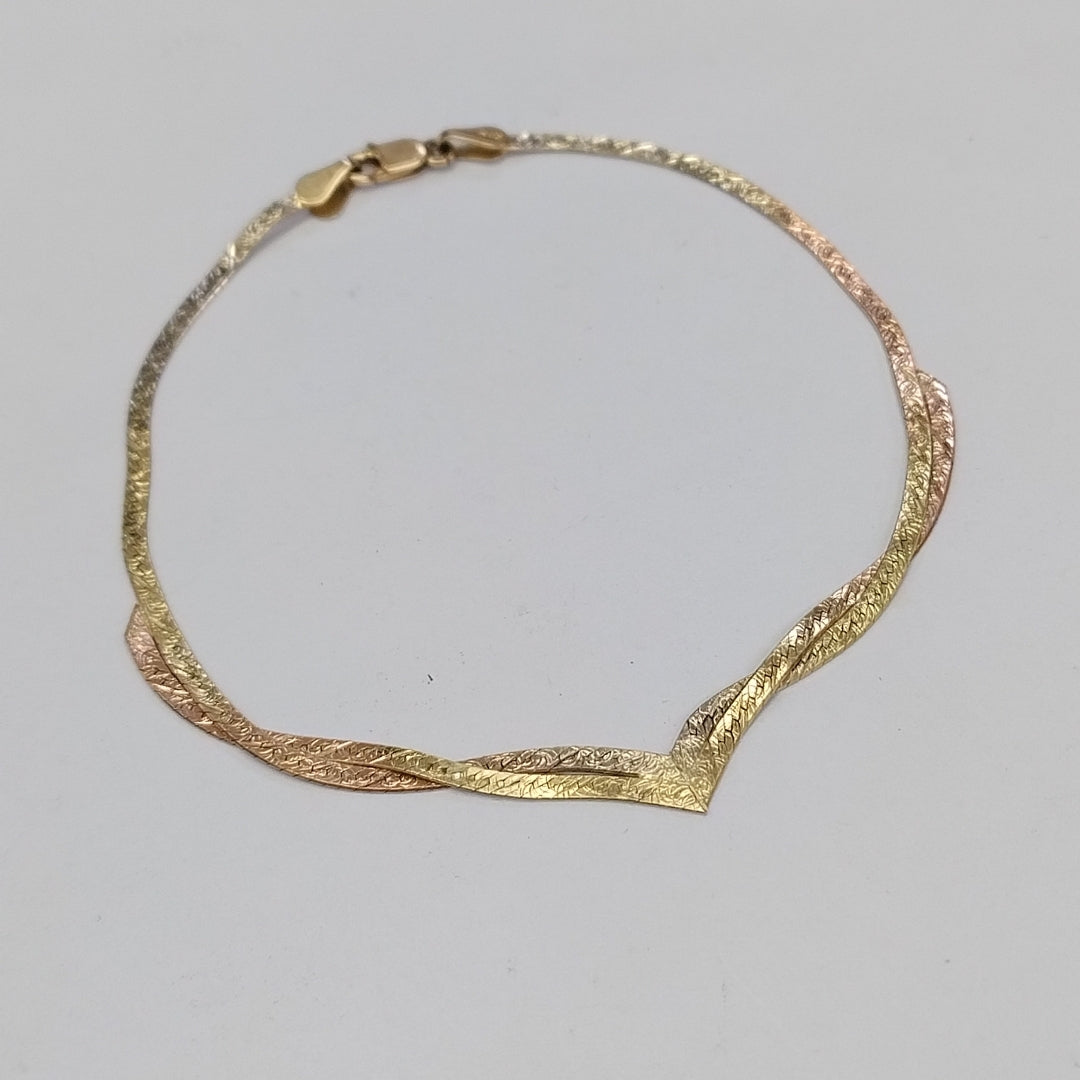 PULSERA ORO COMBINADO 14 K 2,70 GRMS (SEMINUEVO)
