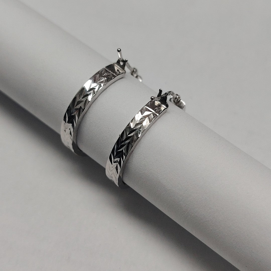 ARRACADAS PAR ORO, ORO BLANCO 14 K 2.1 GRMS (SEMINUEVO)