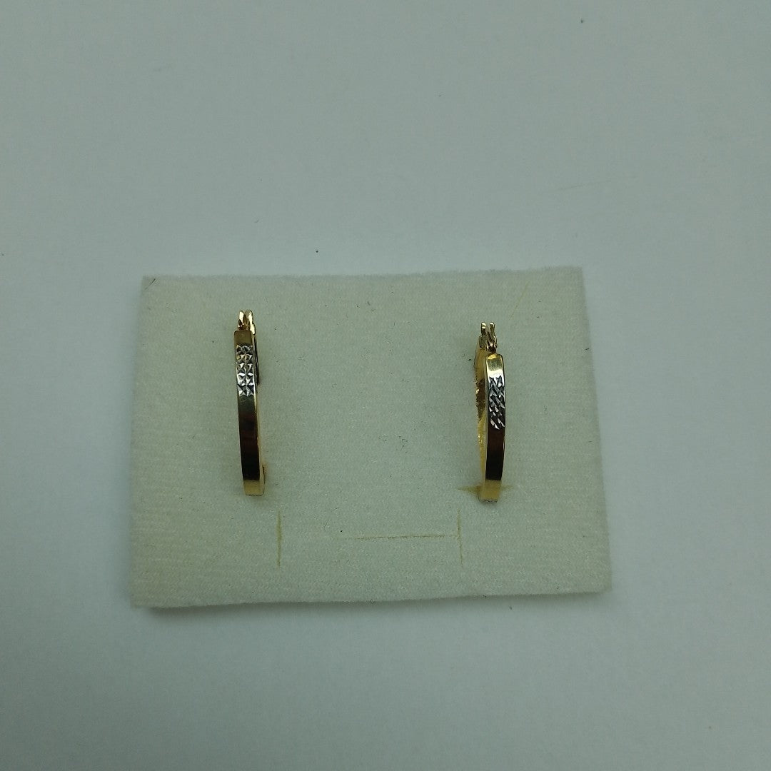 ARRACADAS PAR ORO, RODIADO 14 K 2.6 GRMS (SEMINUEVO)