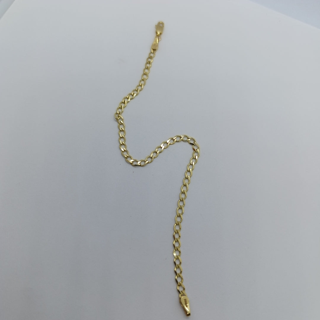 PULSERA TEJIDO BARBADA 14K 21 CM 3.8 GR (NUEVO)