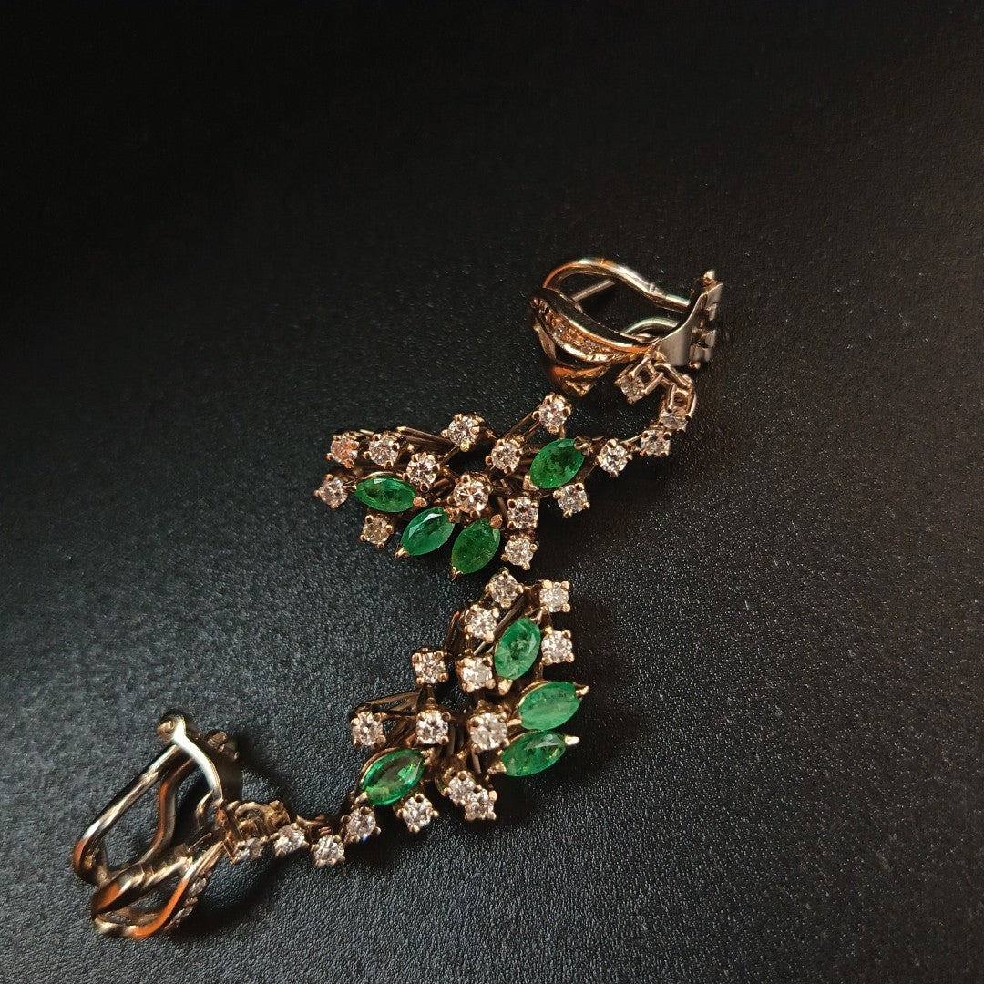 ARETES PAR ORO BLANCO 14 K 11,50 GRMS (SEMINUEVO)