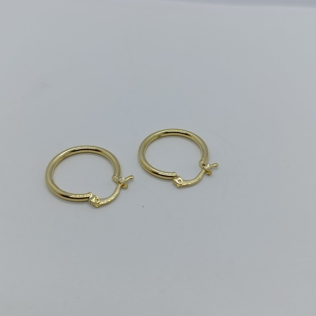 ARETES TEJIDO ARRACADAS LISAS 14K 1.2 GR (NUEVO)