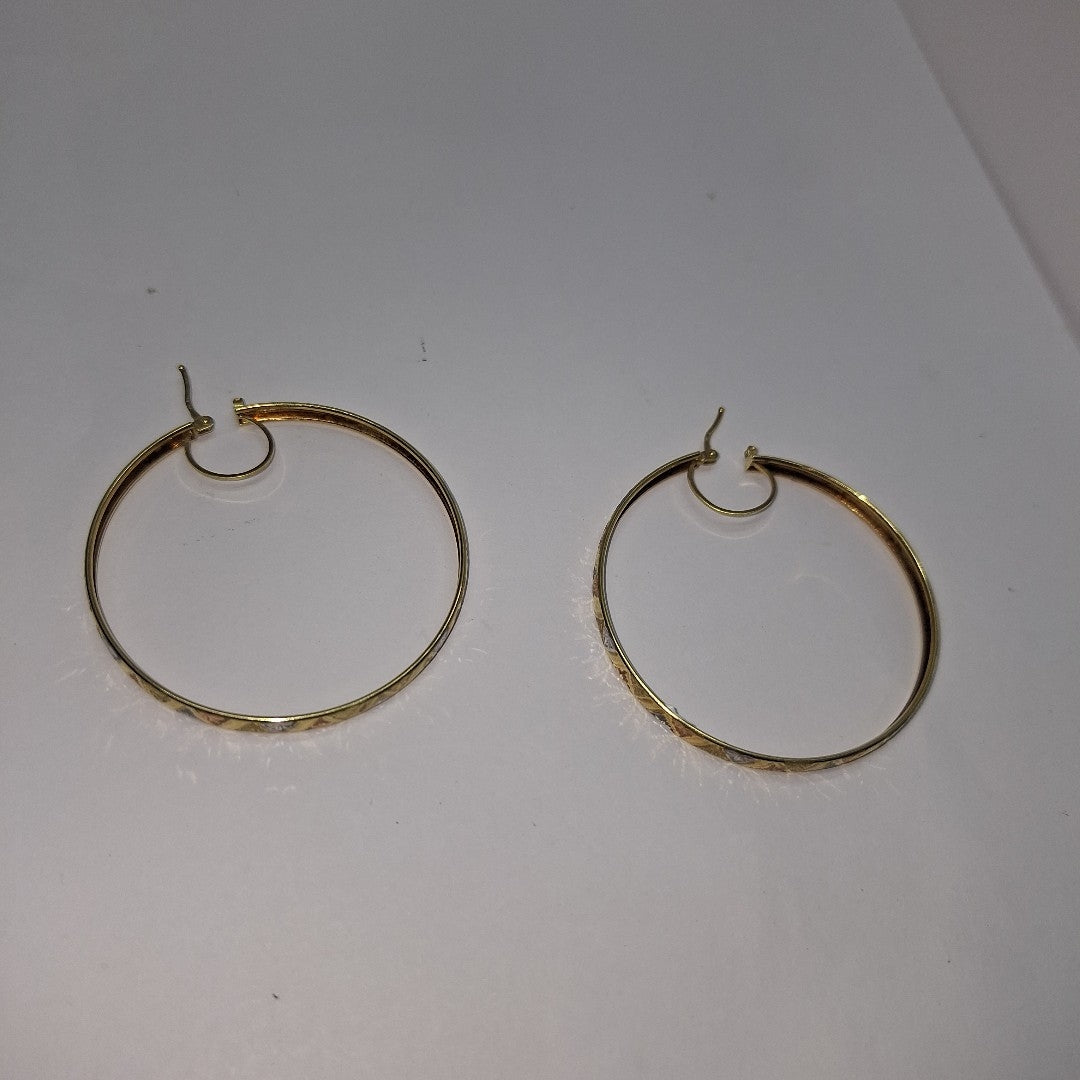 ARRACADAS PAR ORO, ORO COMBINADO 10 K 4.4 GRMS (SEMINUEVO)