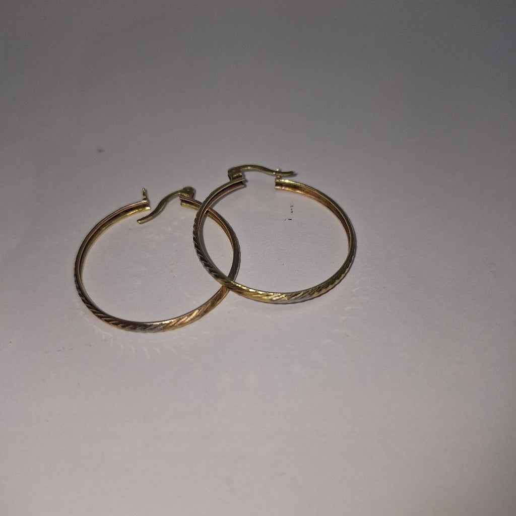 ARRACADAS PAR ORO COMBINADO 14 K 2.1 GRMS (SEMINUEVO)