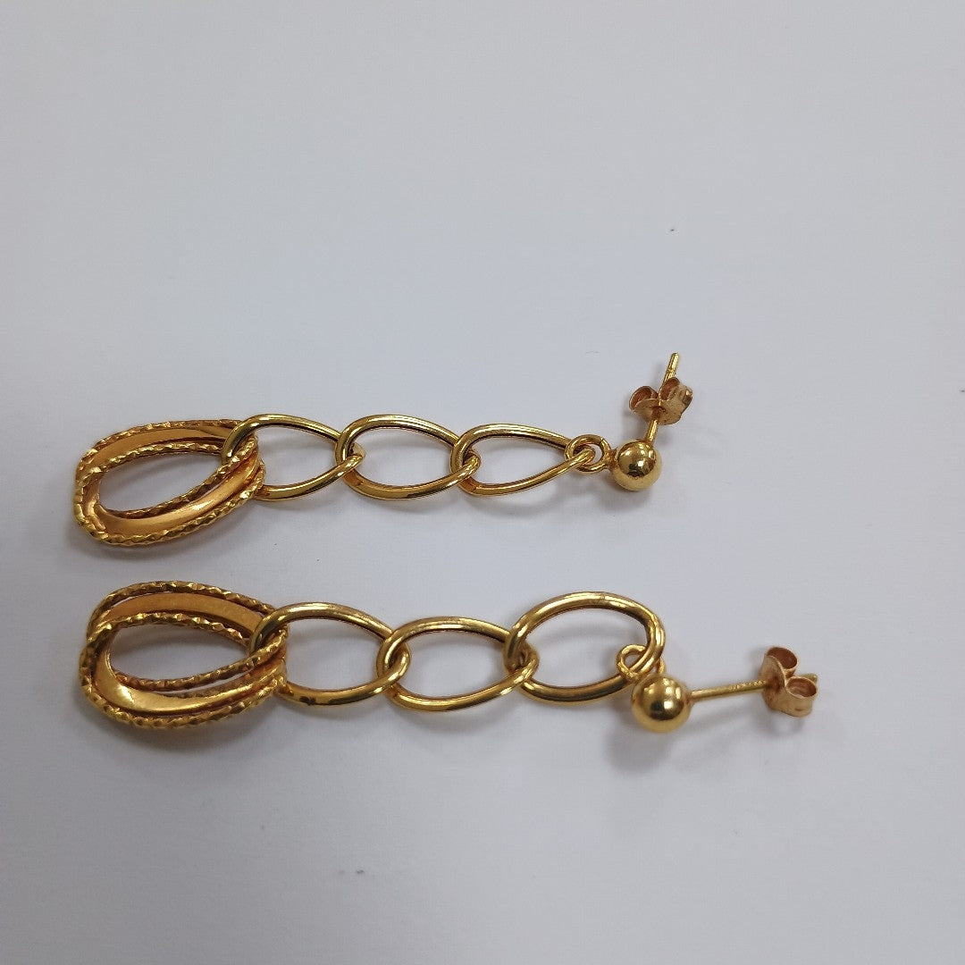 BROQUELES PAR ORO 14 K 1,70 GRMS (SEMINUEVO)