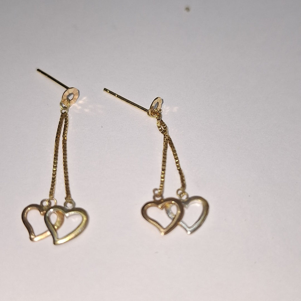 K1 1,40 GRMS 14 K ESPECIFICACIONES COMPLEMENTARIAS PAR DE ARETES CON COLGANTE CO (SEMINUEVO)
