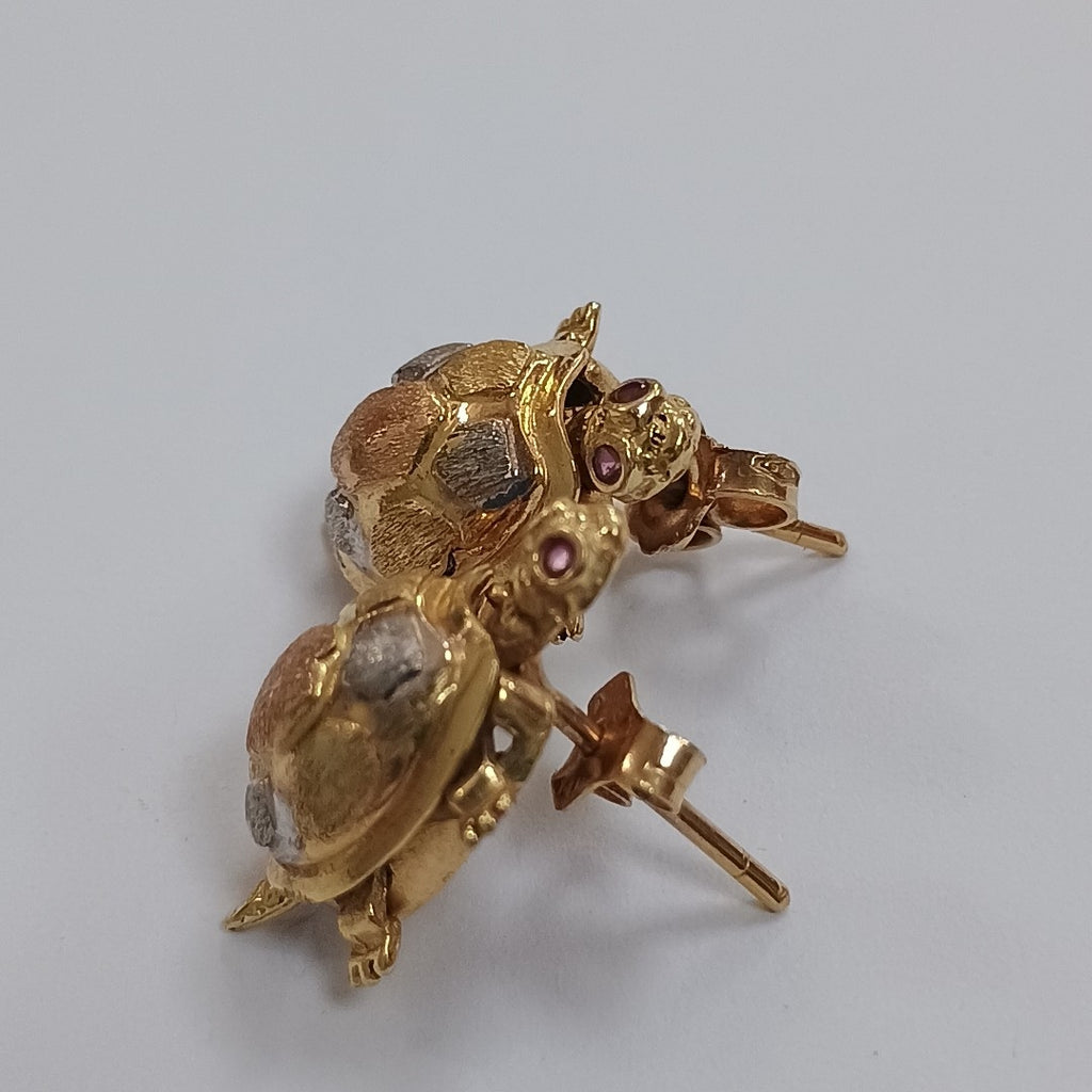 BROQUELES PAR ORO COMBINADO 14 K 4,70 GRMS (SEMINUEVO)