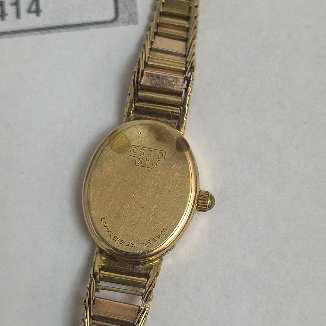 RELOJ CAJA ACERO PULSO ORO ORO 14 K 19.6 GRMS (SEMINUEVO)