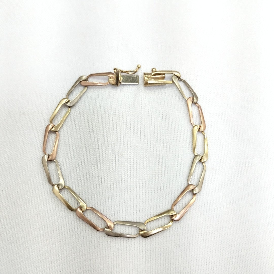 PULSERA ORO COMBINADO 10 K 6,20 GRMS (SEMINUEVO)