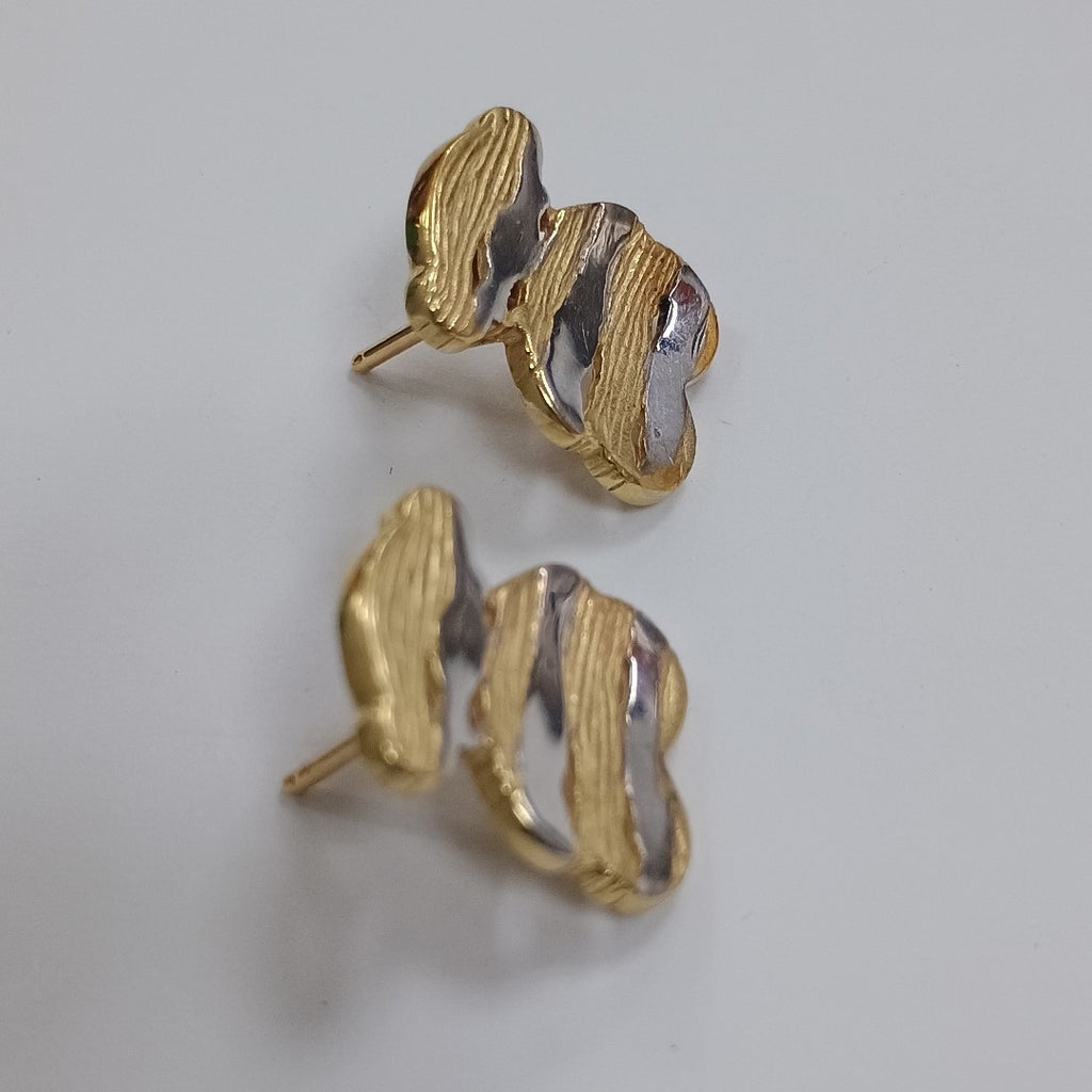 BROQUELES PAR ORO COMBINADO 14 K 3,20 GRMS (SEMINUEVO)