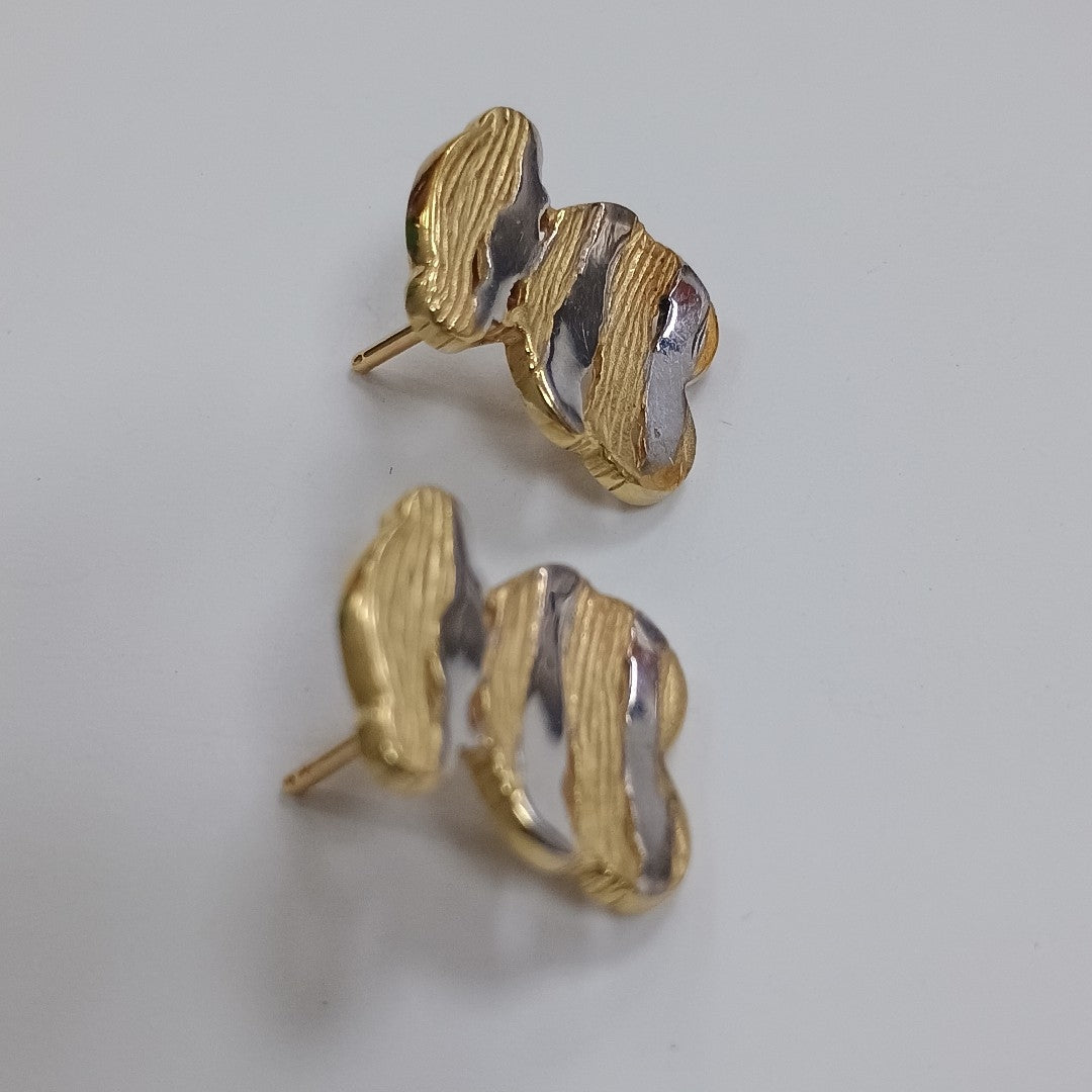 BROQUELES PAR ORO COMBINADO 14 K 3,20 GRMS (SEMINUEVO)