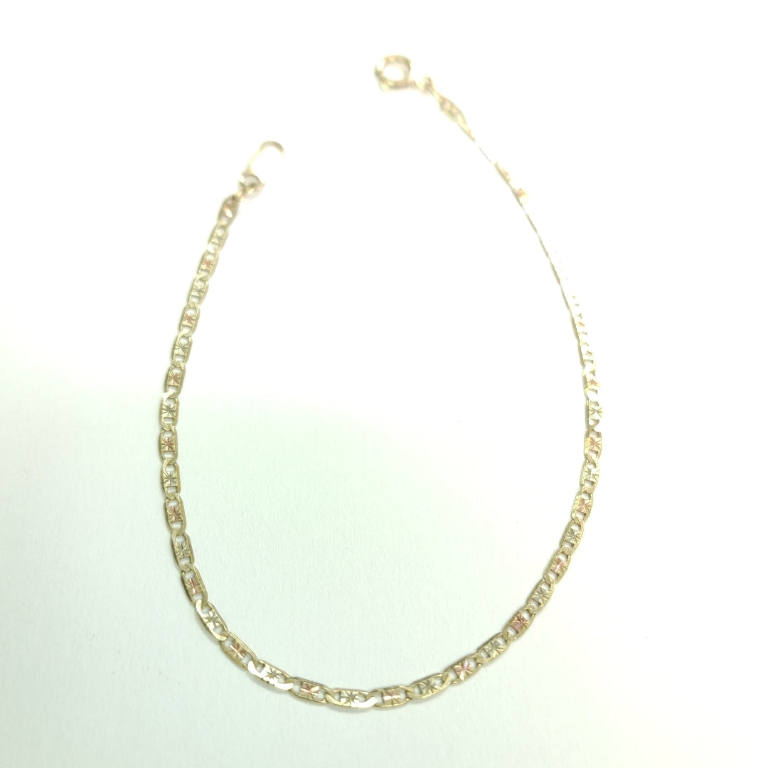 PULSERA ORO COMBINADO 10 K 0.9 GRMS (SEMINUEVO)
