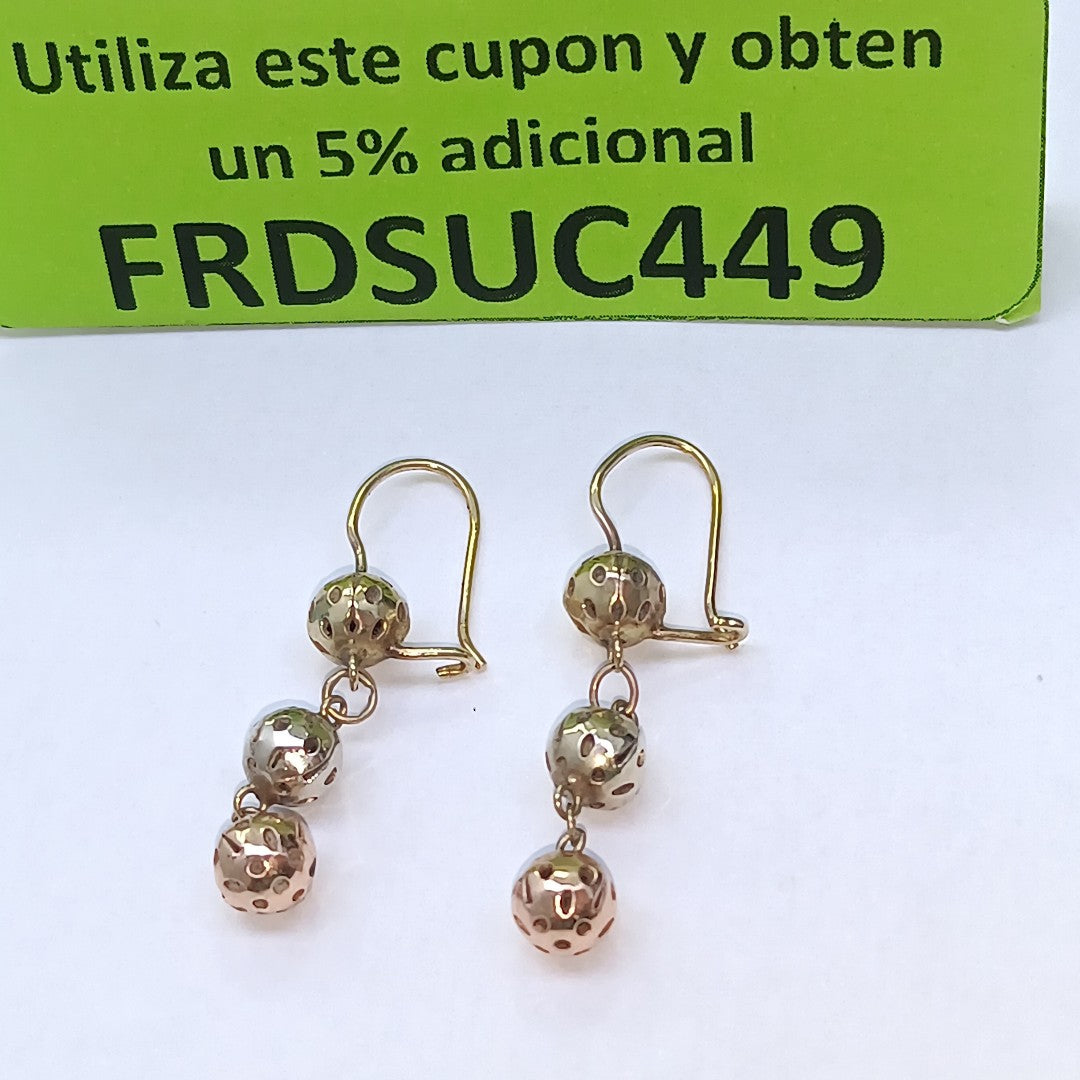 ARETES PAR ORO 10 K 3.2 GRMS (SEMINUEVO)