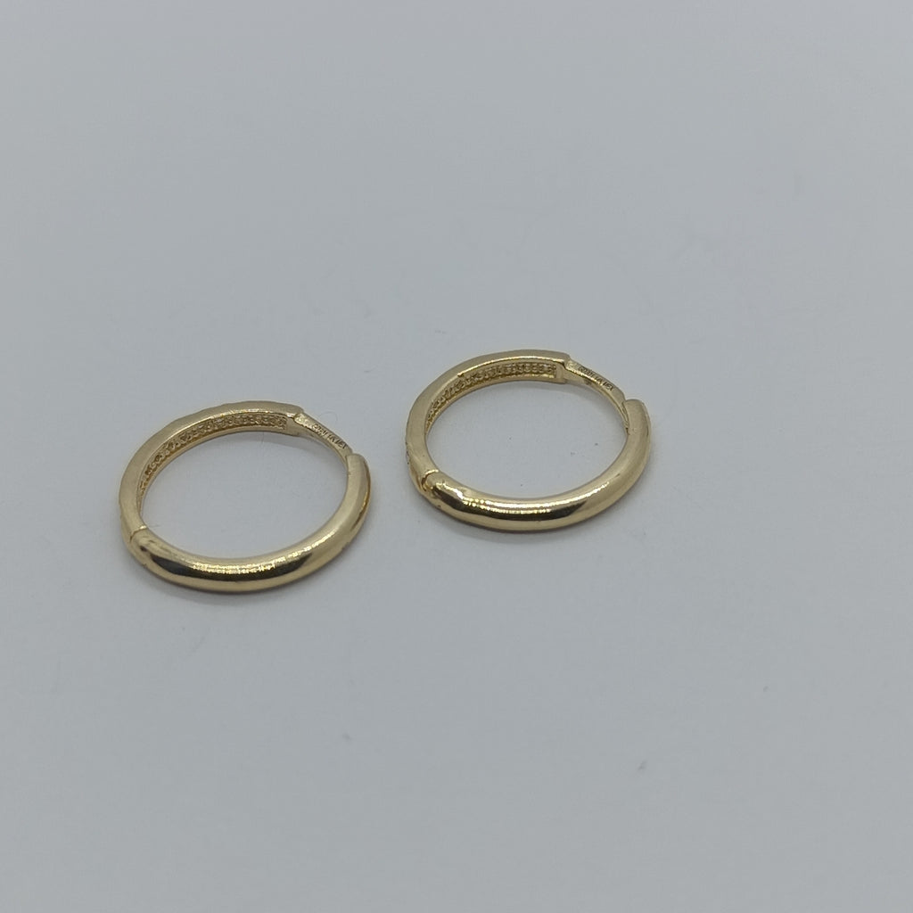 ARETES HUGGIES C CIRCONIA 14K 1.7 GR (NUEVO)