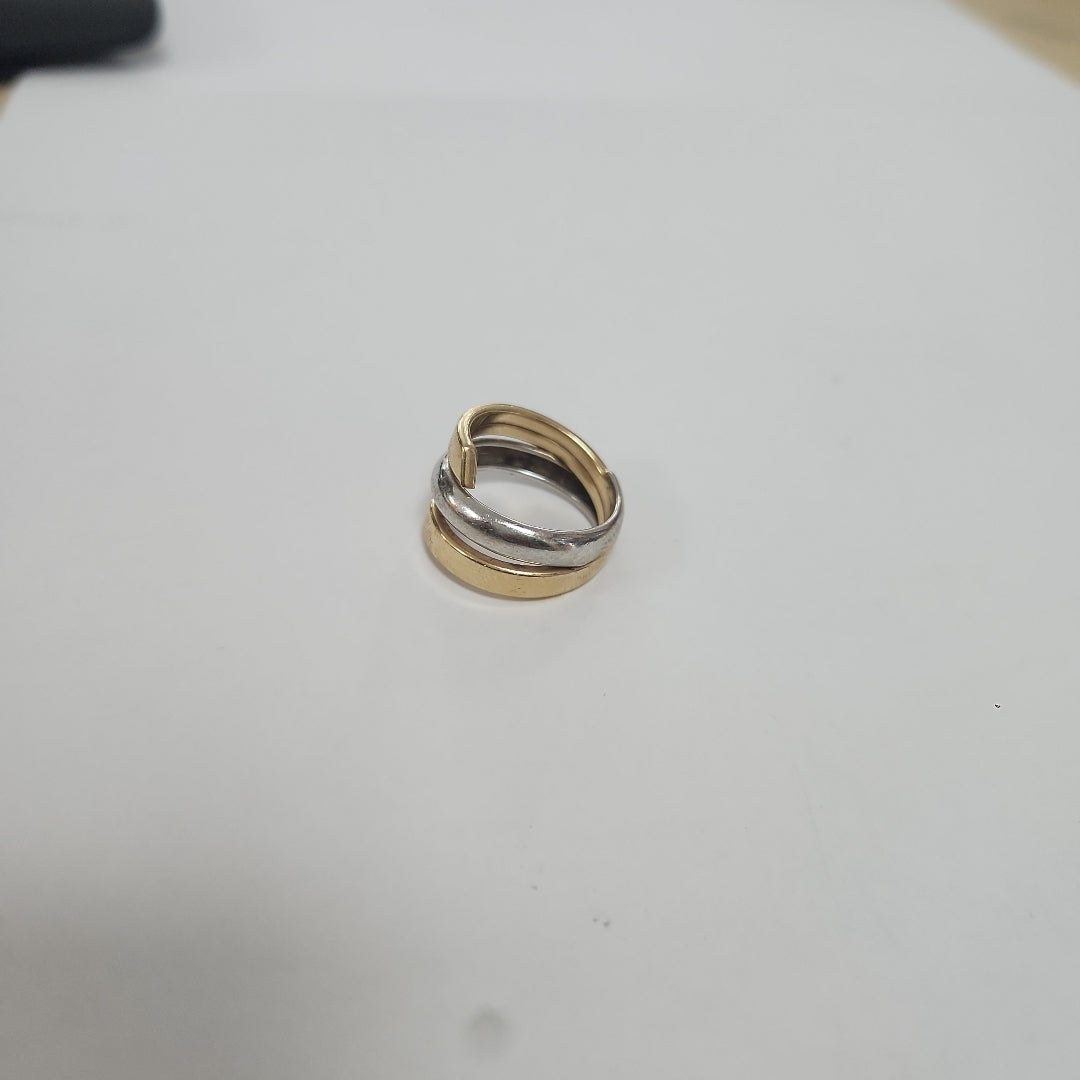 ANILLO ORO COMBINADO 14 K 2,80 GRMS (SEMINUEVO)